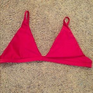 Red swimsuit top